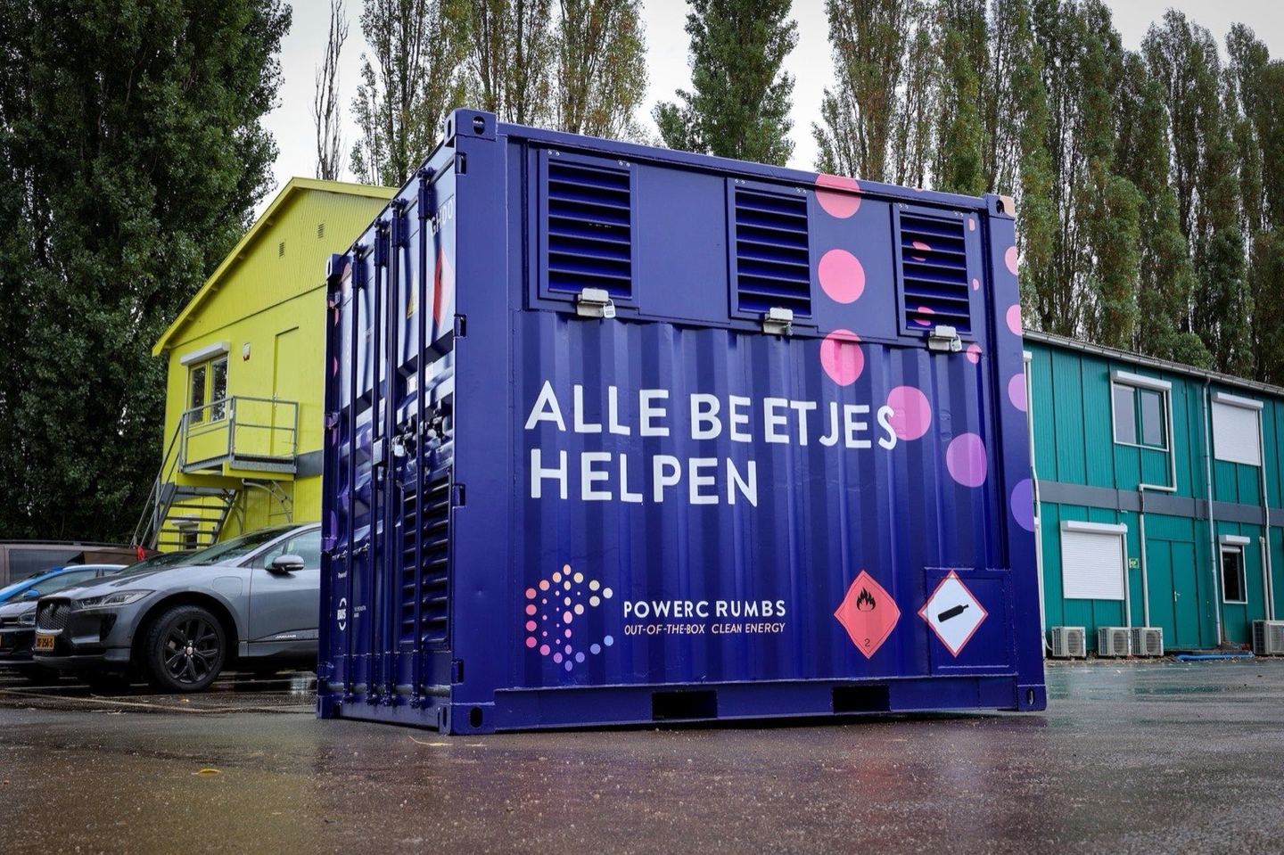 Detail van een Powerbox: meters en aansluitingen van de bewijslaag
