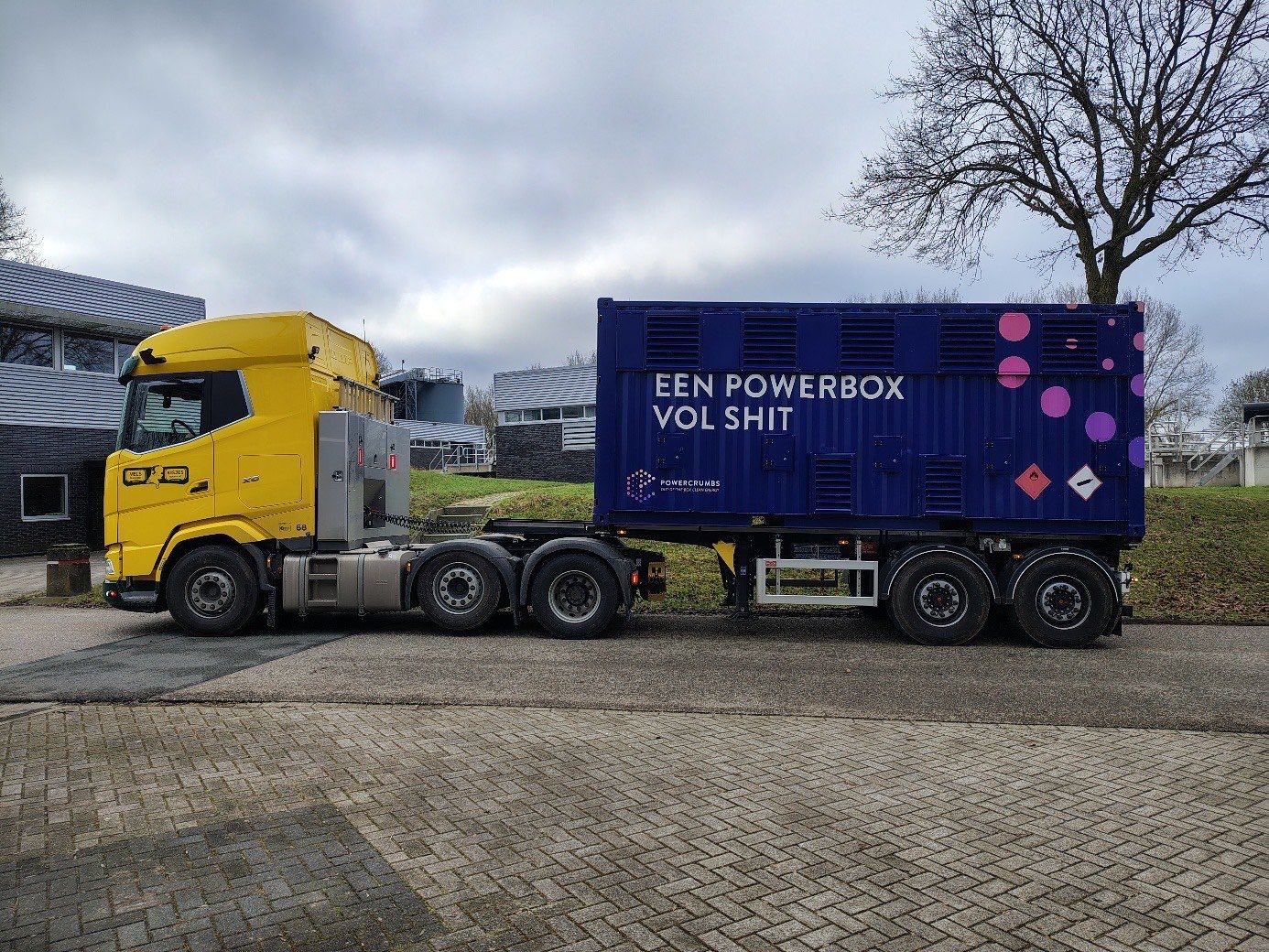 Powerbox van Powercrumbs: mobiele eenheid op locatie
